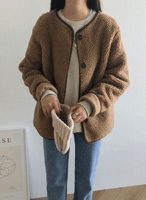 양털 점퍼 뽀글이 자켓테이핑양털자켓