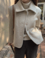 [테리소재] 미니멀 숏 코트 숏코트 테리코트 울자켓 양털자켓 뽀글이자켓 크롭자켓